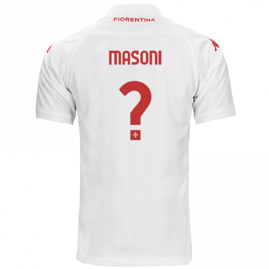 Kids Football Tommaso Masoni #0 White Away Jersey 2024/25 T-Shirt Canada