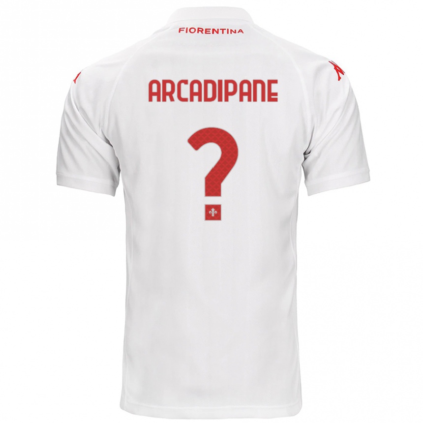 Kids Football Guglielmo Arcadipane #0 White Away Jersey 2024/25 T-Shirt Canada