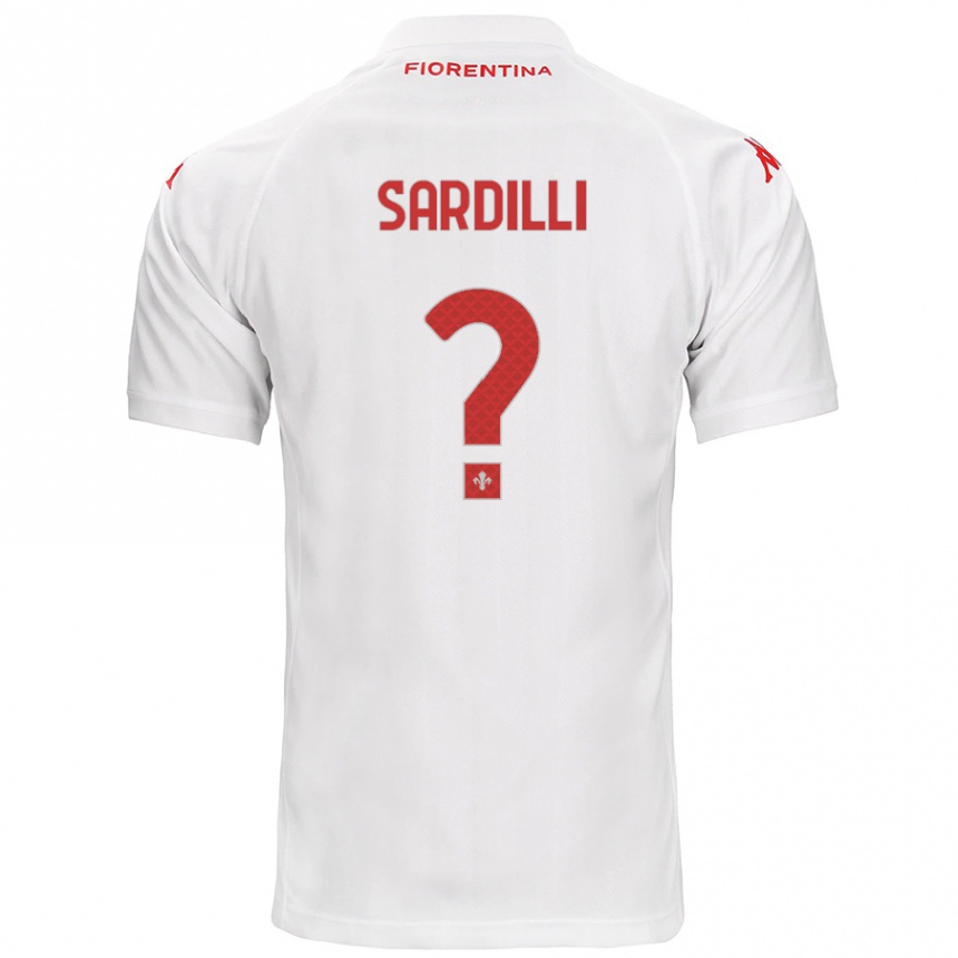 Kids Football Davide Sardilli #0 White Away Jersey 2024/25 T-Shirt Canada