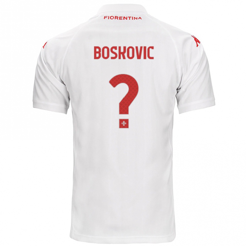 Kids Football Matko Boskovic #0 White Away Jersey 2024/25 T-Shirt Canada