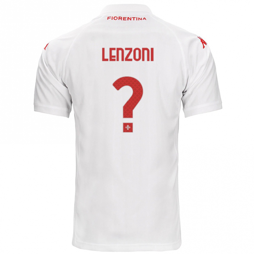 Kids Football Samuele Lenzoni #0 White Away Jersey 2024/25 T-Shirt Canada