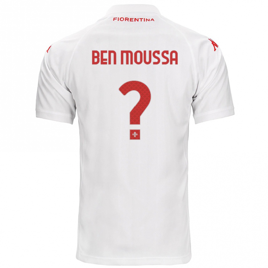 Kids Football Mehdi Ben Moussa #0 White Away Jersey 2024/25 T-Shirt Canada