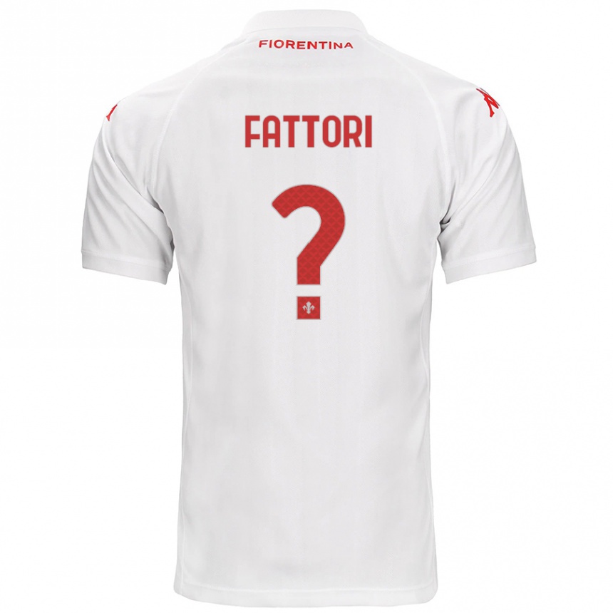 Kids Football Filippo Fattori #0 White Away Jersey 2024/25 T-Shirt Canada