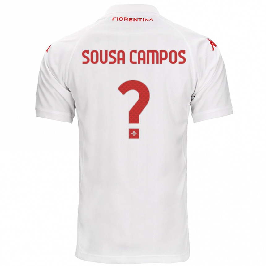 Kids Football Matteo Sousa Campos #0 White Away Jersey 2024/25 T-Shirt Canada