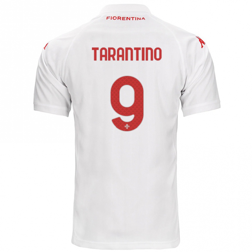 Kids Football Jacopo Tarantino #9 White Away Jersey 2024/25 T-Shirt Canada