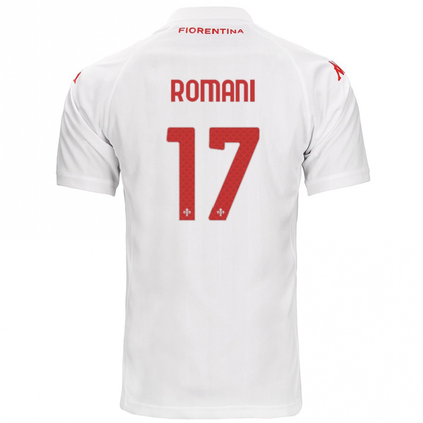 Kids Football Lorenzo Romani #17 White Away Jersey 2024/25 T-Shirt Canada