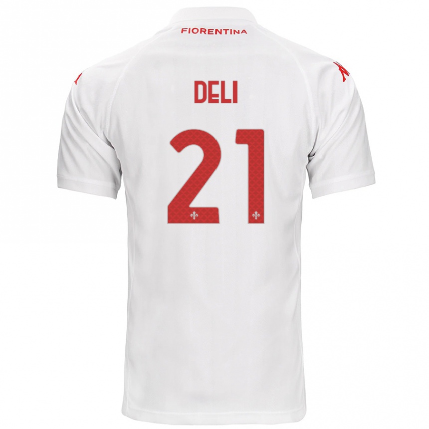 Kids Football Lapo Deli #21 White Away Jersey 2024/25 T-Shirt Canada