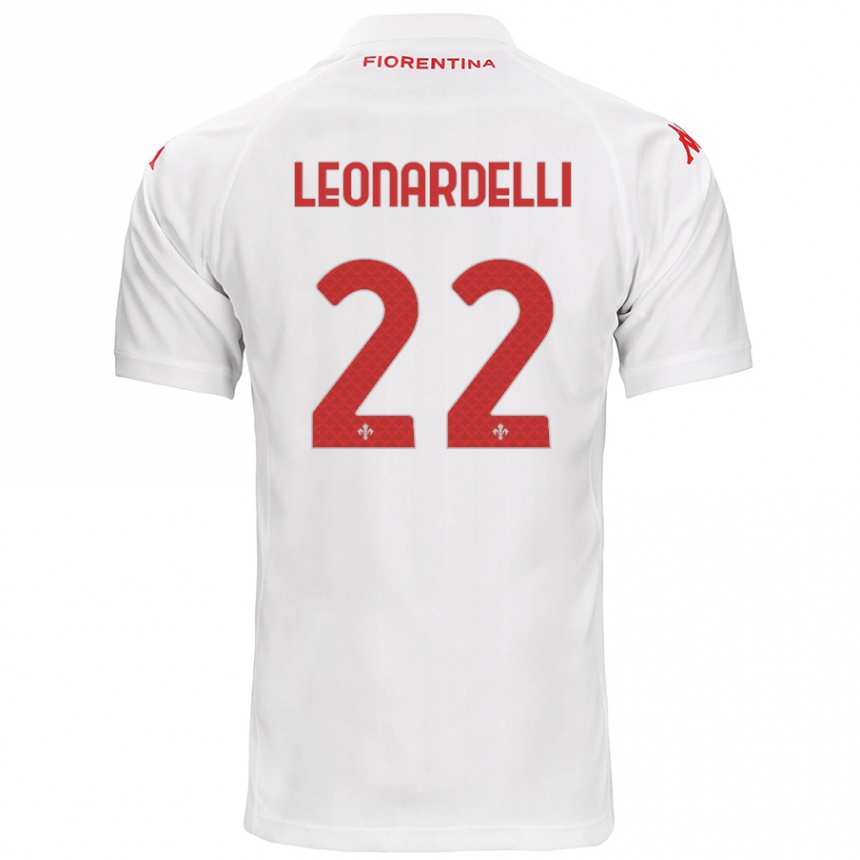 Kids Football Pietro Leonardelli #22 White Away Jersey 2024/25 T-Shirt Canada