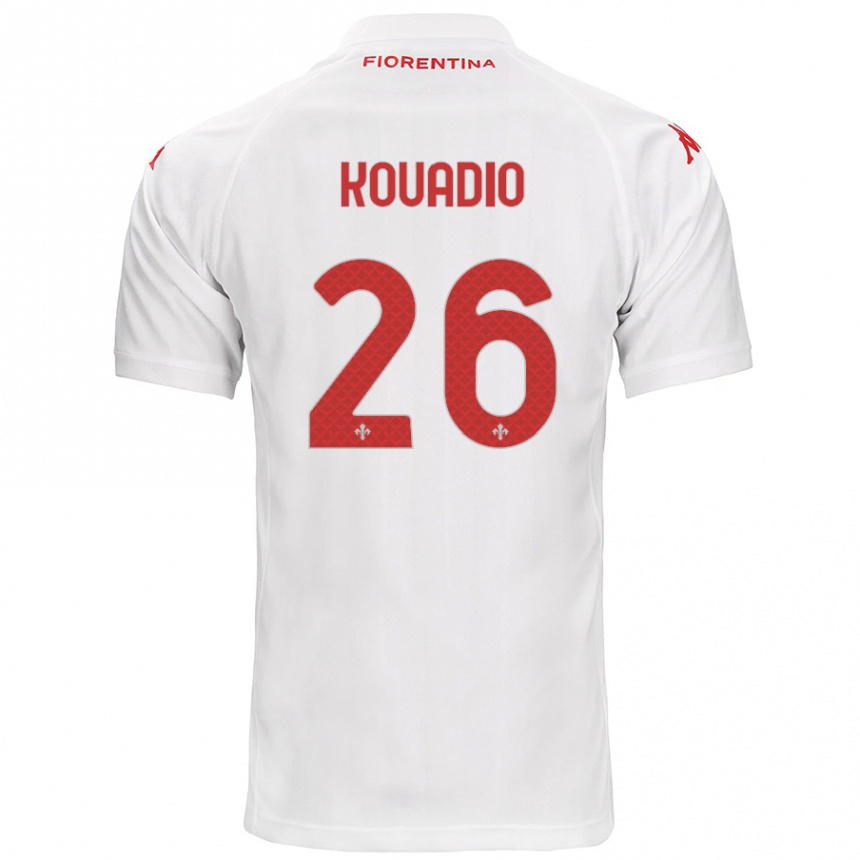 Kids Football Eddy Kouadio #26 White Away Jersey 2024/25 T-Shirt Canada