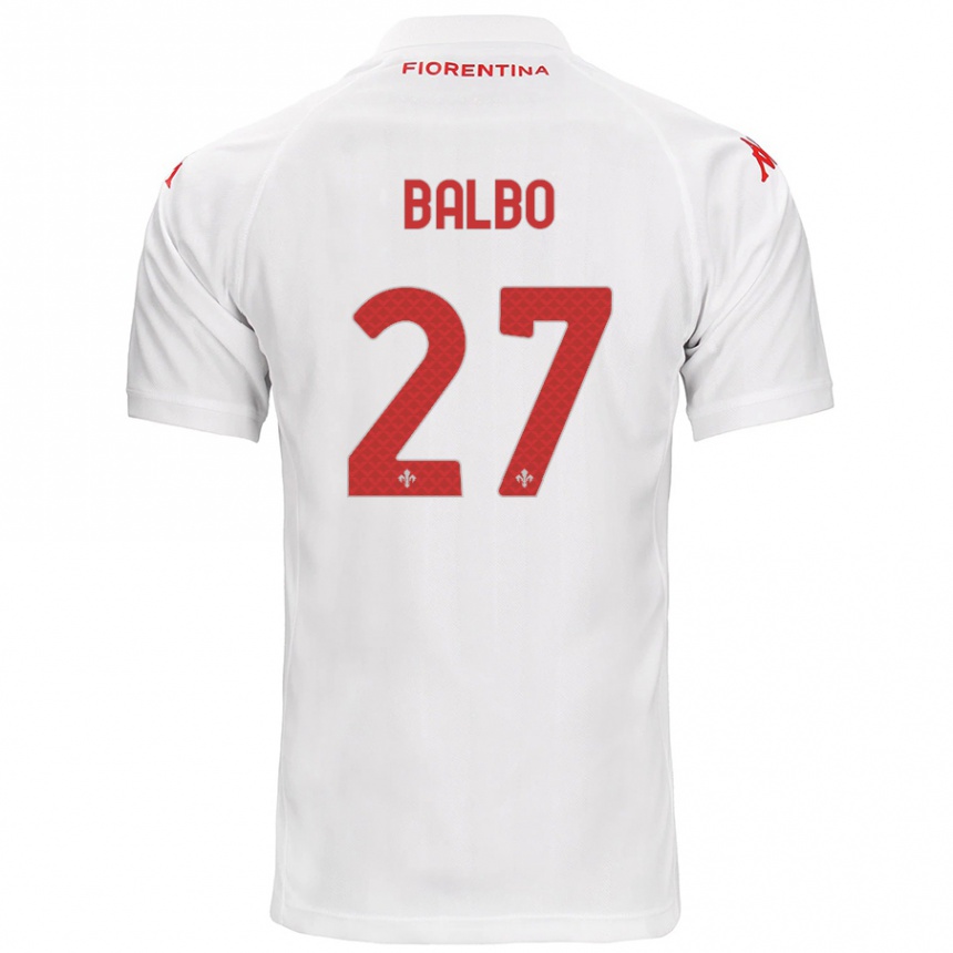 Kids Football Luis Balbo #27 White Away Jersey 2024/25 T-Shirt Canada