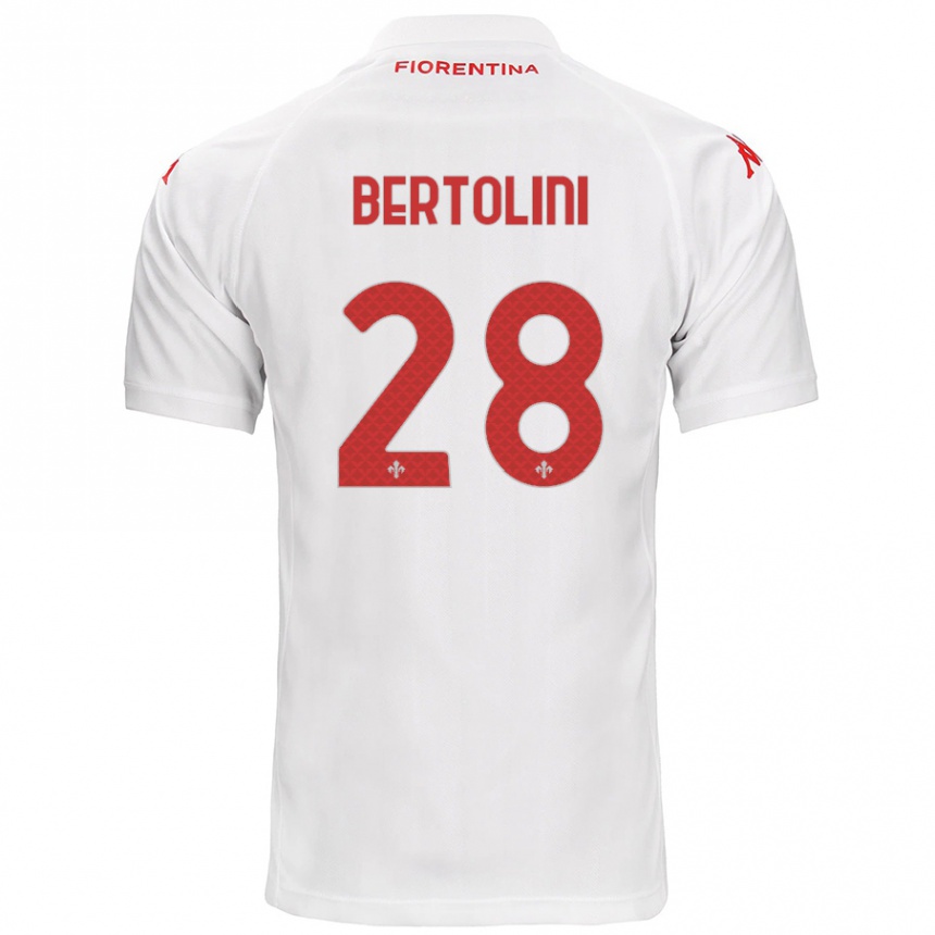 Enfant Football Maillot Gabriele Bertolini #28 Blanc Tenues Extérieur 2024/25 Canada