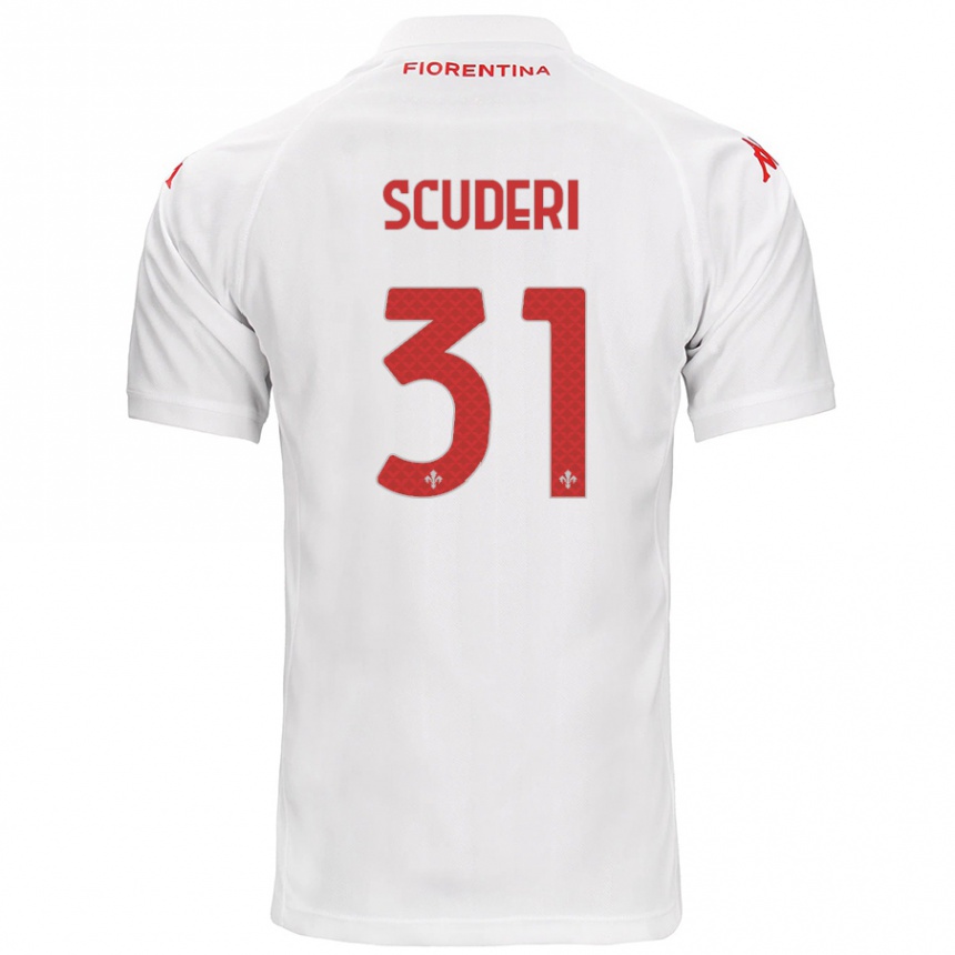 Kids Football Giulio Scuderi #31 White Away Jersey 2024/25 T-Shirt Canada