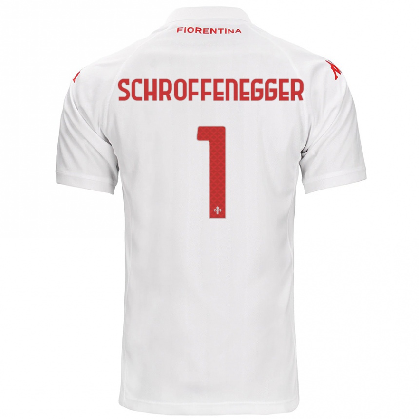 Enfant Football Maillot Katja Schroffenegger #1 Blanc Tenues Extérieur 2024/25 Canada