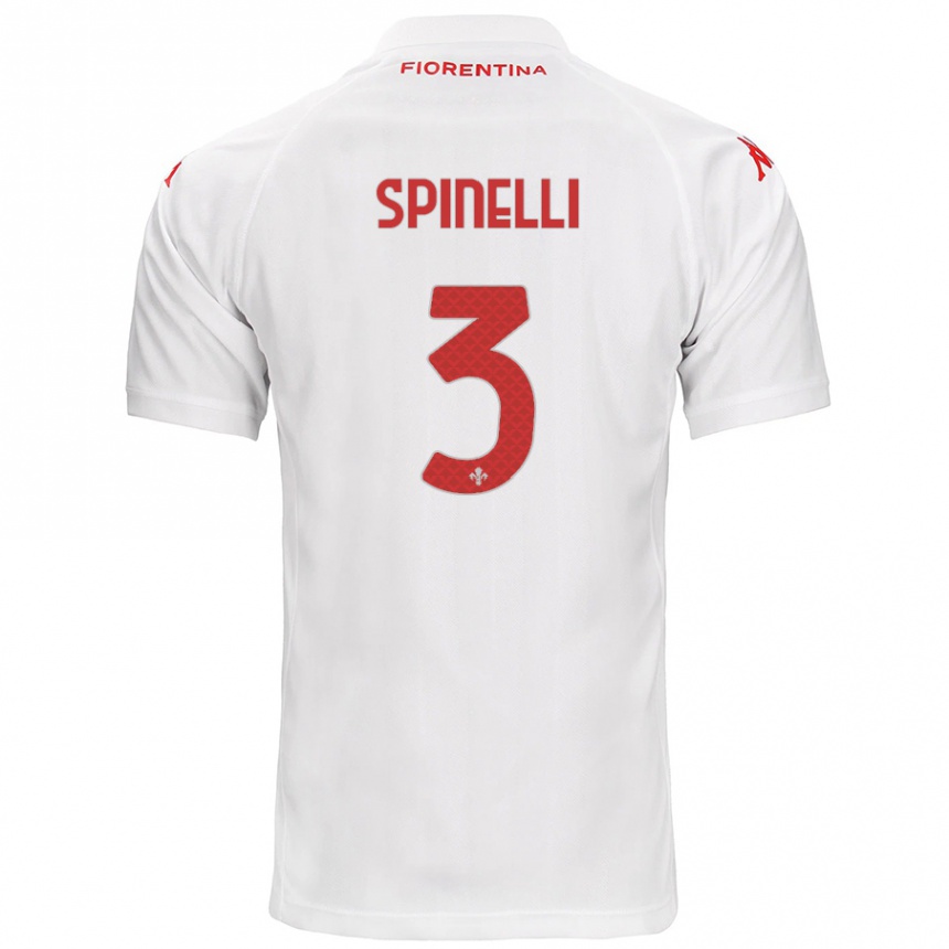 Kids Football Giorgia Spinelli #3 White Away Jersey 2024/25 T-Shirt Canada