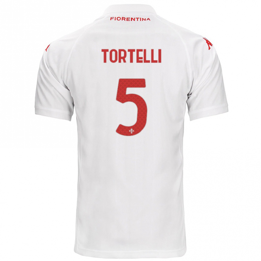 Enfant Football Maillot Alice Tortelli #5 Blanc Tenues Extérieur 2024/25 Canada