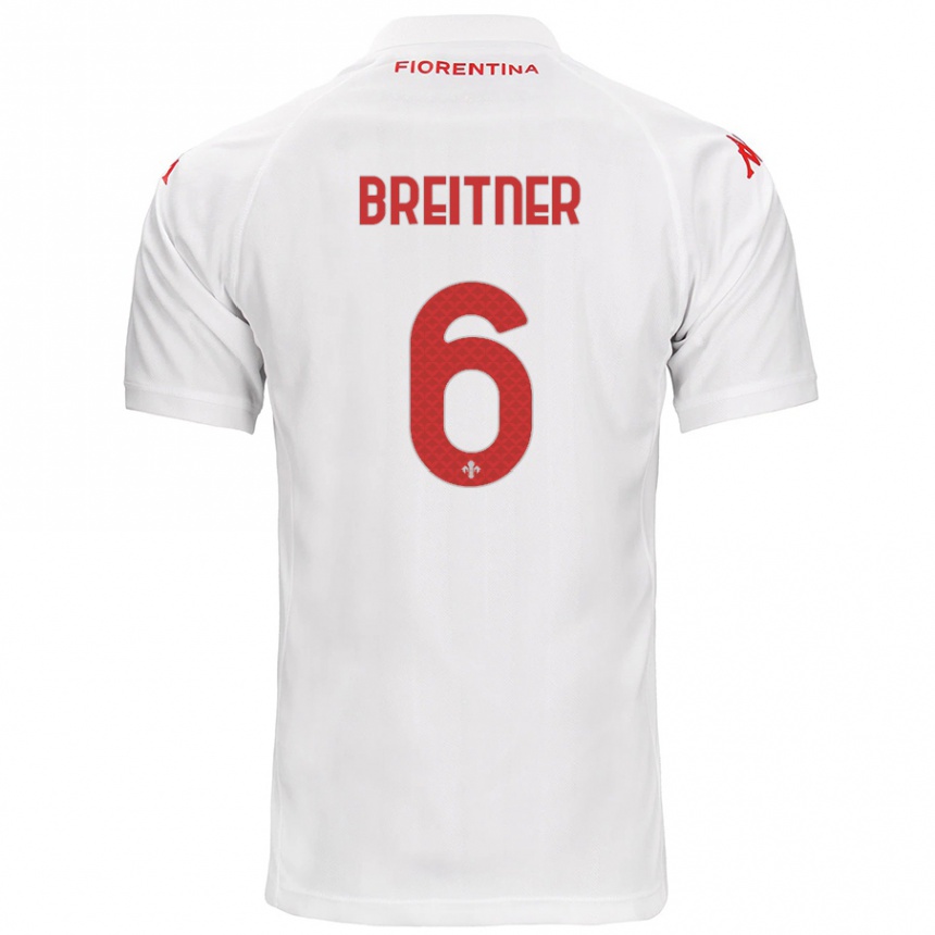 Kids Football Stephanie Breitner #6 White Away Jersey 2024/25 T-Shirt Canada