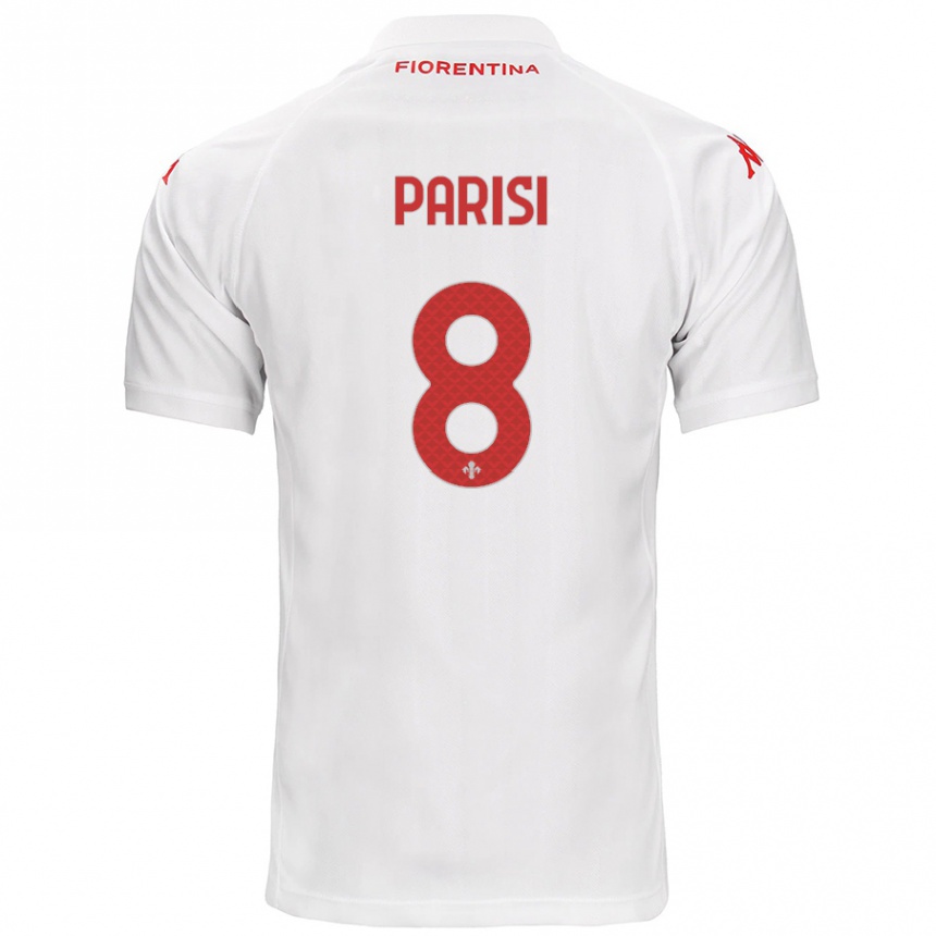 Kids Football Alice Parisi #8 White Away Jersey 2024/25 T-Shirt Canada