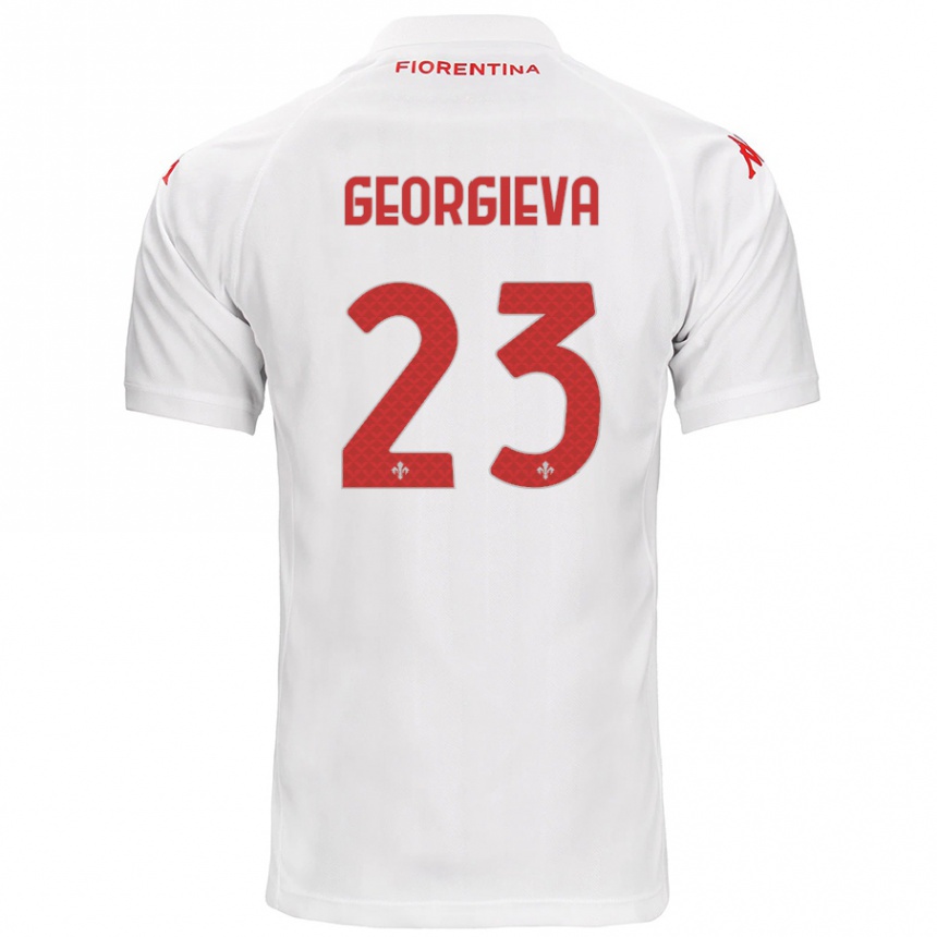 Kids Football Marina Georgieva #23 White Away Jersey 2024/25 T-Shirt Canada