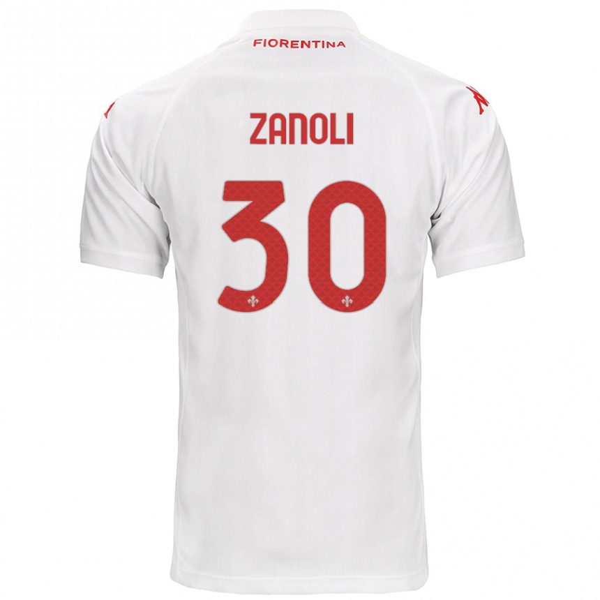 Enfant Football Maillot Martina Zanoli #30 Blanc Tenues Extérieur 2024/25 Canada