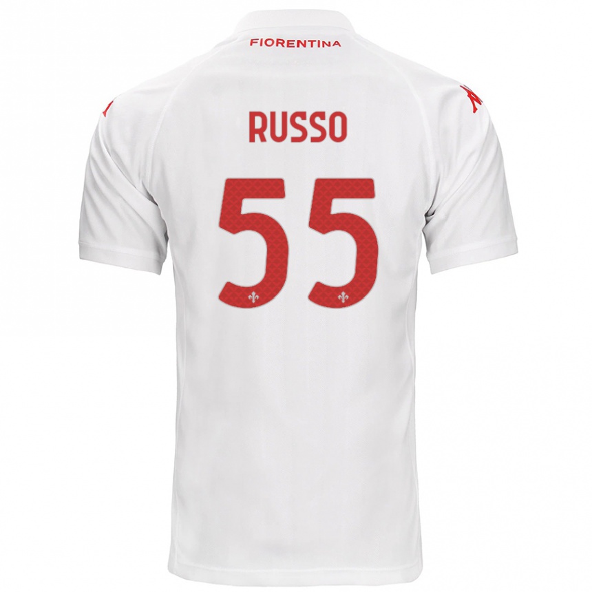 Kids Football Federica Russo #55 White Away Jersey 2024/25 T-Shirt Canada