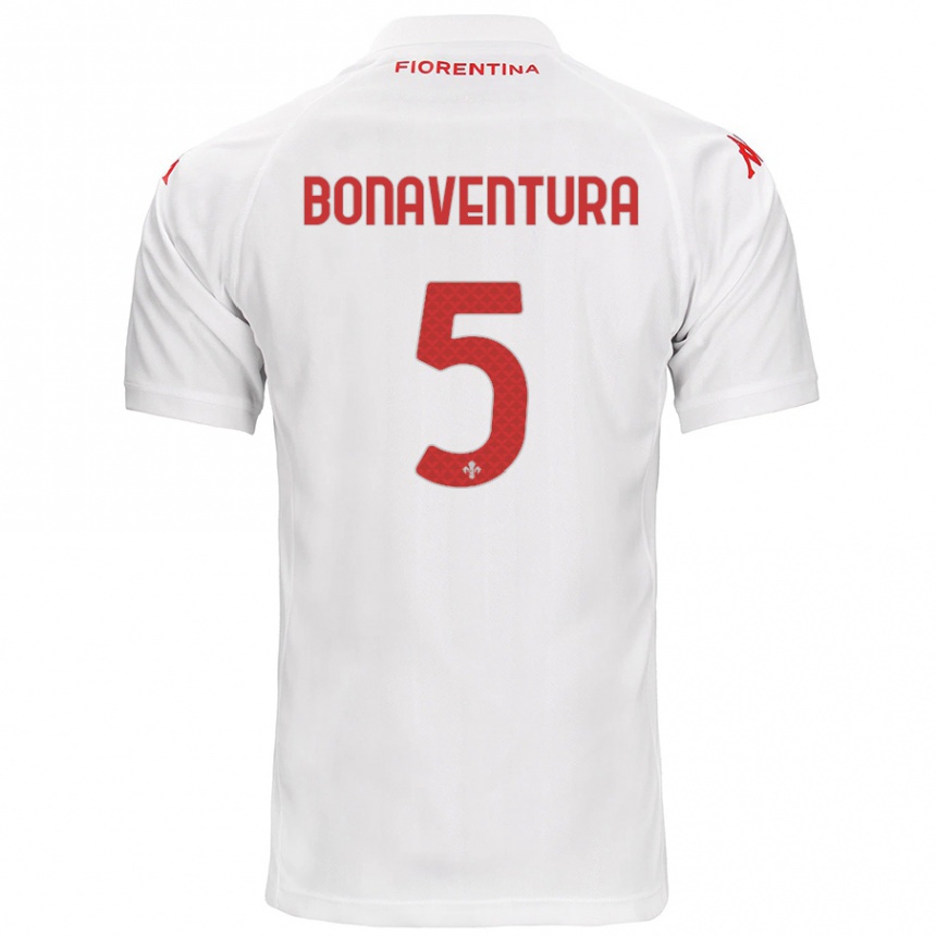 Kids Football Giacomo Bonaventura #5 White Away Jersey 2024/25 T-Shirt Canada