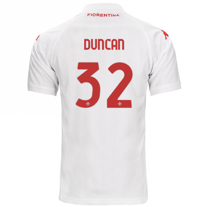 Kids Football Alfred Duncan #32 White Away Jersey 2024/25 T-Shirt Canada