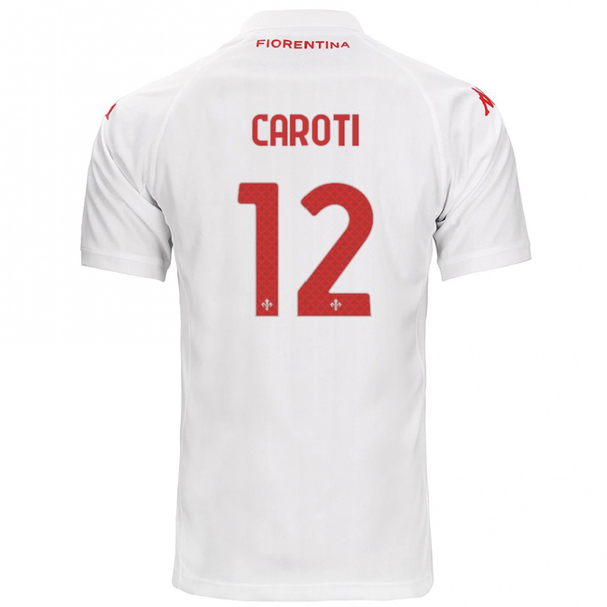 Enfant Football Maillot Filippo Caroti #12 Blanc Tenues Extérieur 2024/25 Canada