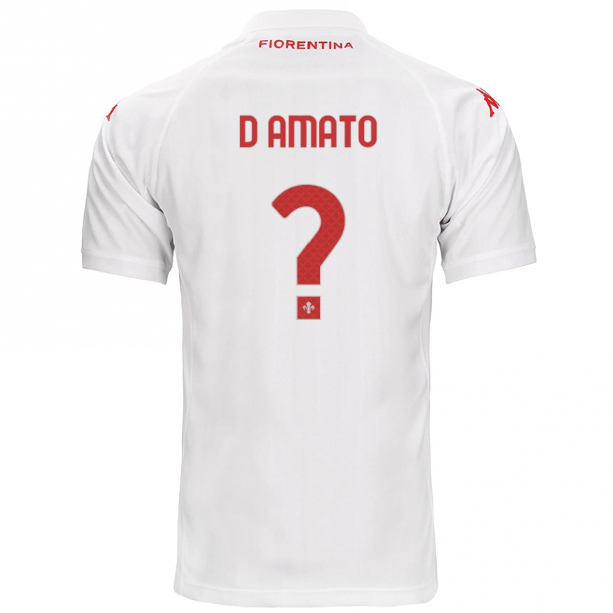 Kids Football Gabriele D'amato #0 White Away Jersey 2024/25 T-Shirt Canada