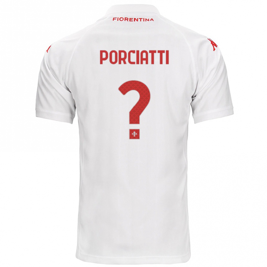 Enfant Football Maillot Filippo Porciatti #0 Blanc Tenues Extérieur 2024/25 Canada