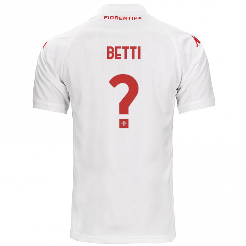 Kids Football Tiziano Betti #0 White Away Jersey 2024/25 T-Shirt Canada