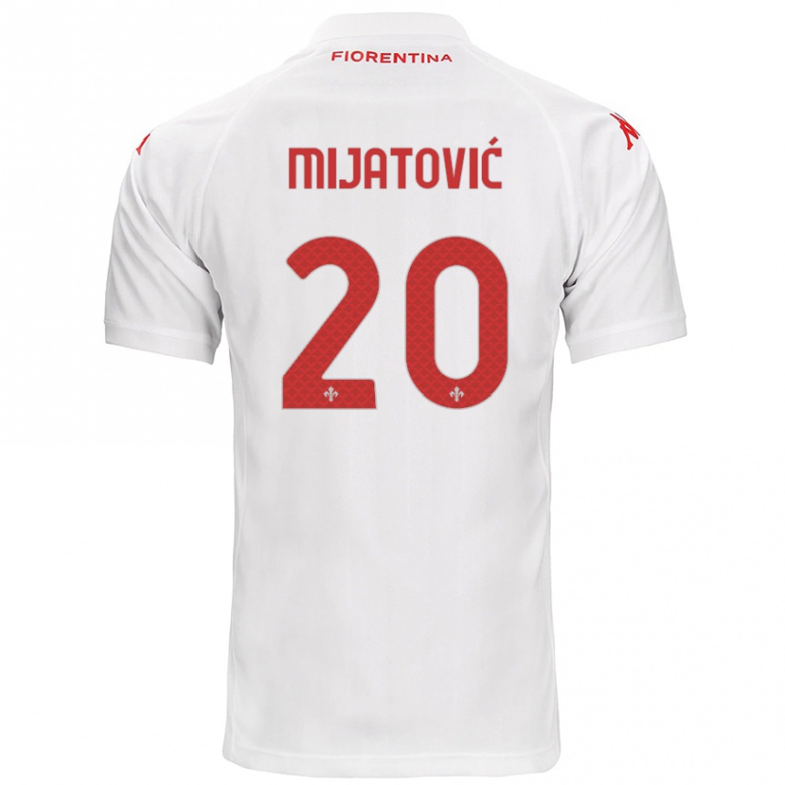 Kids Football Milica Mijatović #20 White Away Jersey 2024/25 T-Shirt Canada