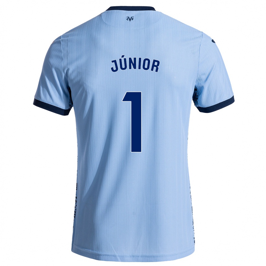 Kids Football Luiz Júnior #1 Sky Blue Away Jersey 2024/25 T-Shirt Canada