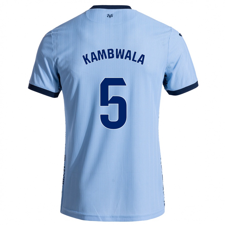 Enfant Football Maillot Willy Kambwala #5 Bleu Ciel Tenues Extérieur 2024/25 Canada