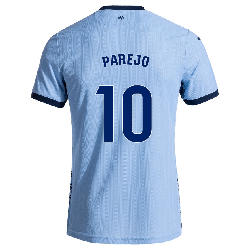 Kids Football Dani Parejo #10 Sky Blue Away Jersey 2024/25 T-Shirt Canada