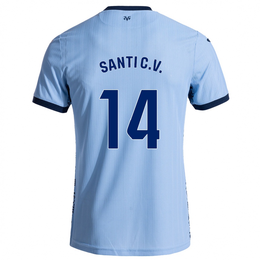 Enfant Football Maillot Santi Comesaña #14 Bleu Ciel Tenues Extérieur 2024/25 Canada