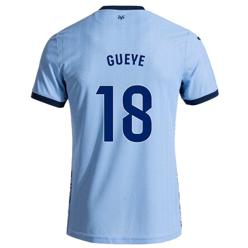 Enfant Football Maillot Pape Gueye #18 Bleu Ciel Tenues Extérieur 2024/25 Canada