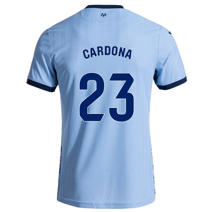 Kids Football Sergi Cardona #23 Sky Blue Away Jersey 2024/25 T-Shirt Canada