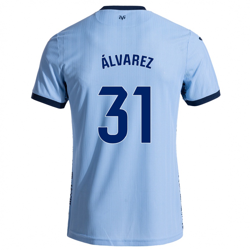 Enfant Football Maillot Iker Álvarez #31 Bleu Ciel Tenues Extérieur 2024/25 Canada