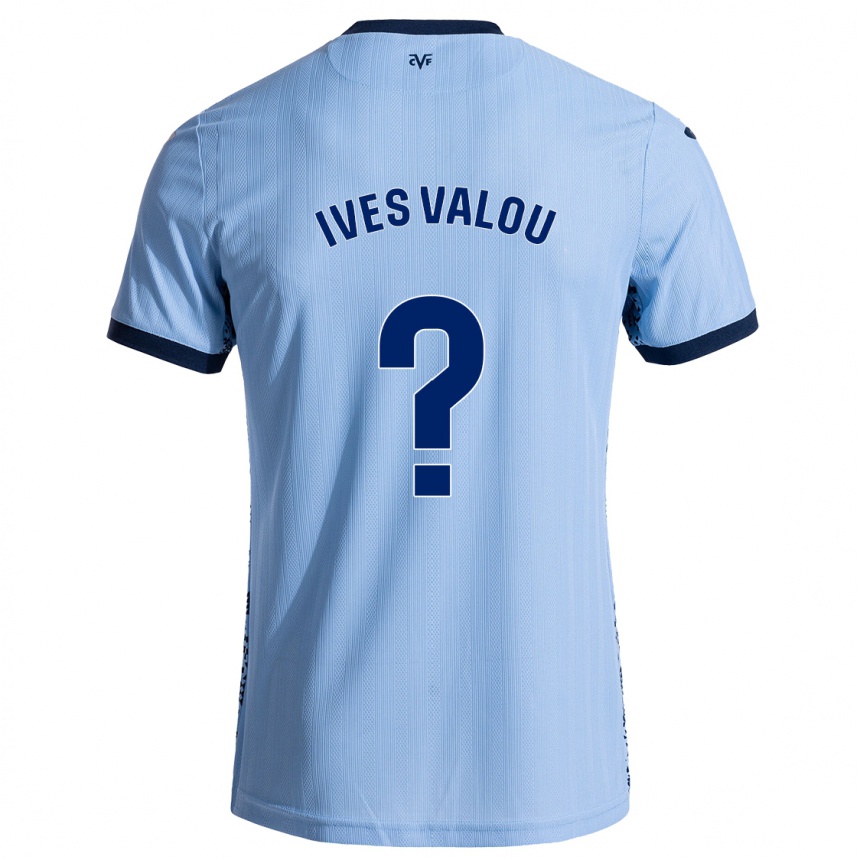 Kids Football Jean Ives Valou #0 Sky Blue Away Jersey 2024/25 T-Shirt Canada