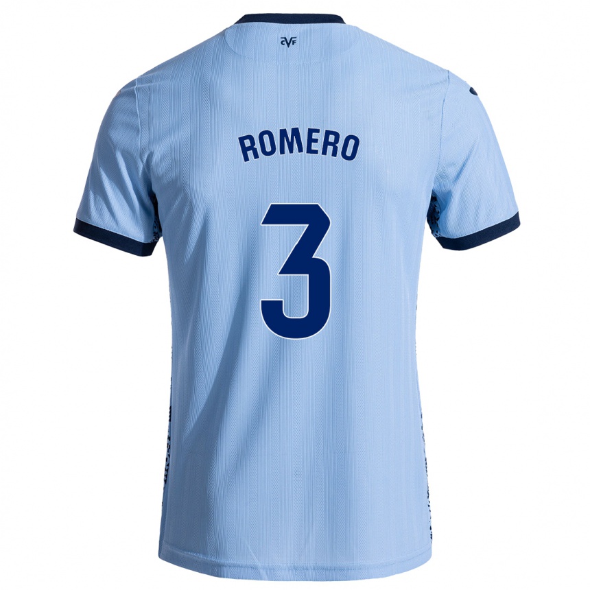 Enfant Football Maillot Cristo Romero #3 Bleu Ciel Tenues Extérieur 2024/25 Canada