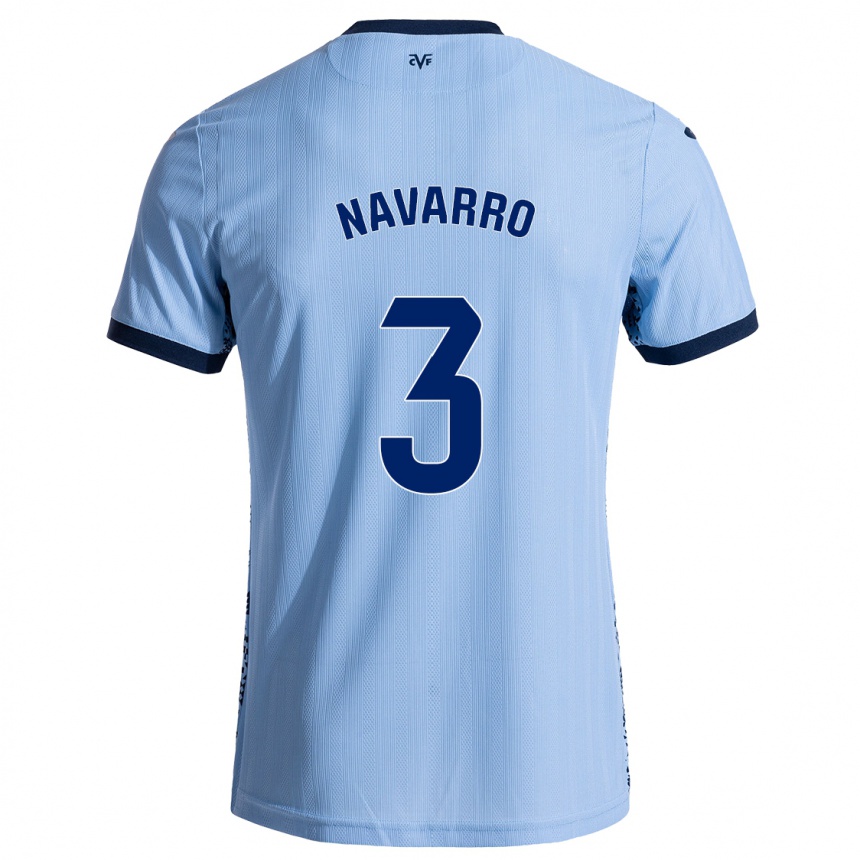 Enfant Football Maillot Pablo Navarro #3 Bleu Ciel Tenues Extérieur 2024/25 Canada