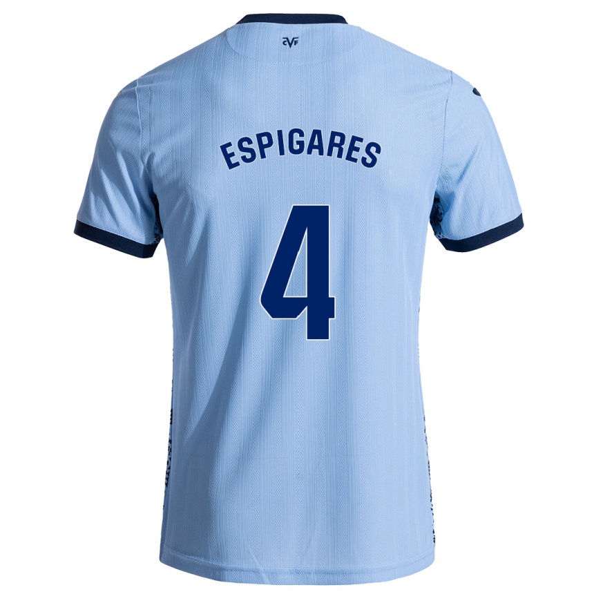 Enfant Football Maillot Antonio Espigares #4 Bleu Ciel Tenues Extérieur 2024/25 Canada