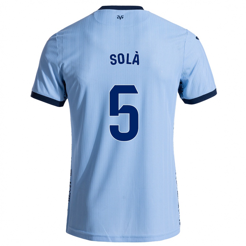 Enfant Football Maillot Arnau Solà #5 Bleu Ciel Tenues Extérieur 2024/25 Canada