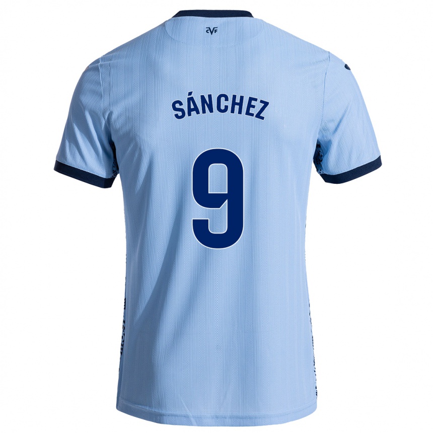 Enfant Football Maillot Edu Sánchez #9 Bleu Ciel Tenues Extérieur 2024/25 Canada