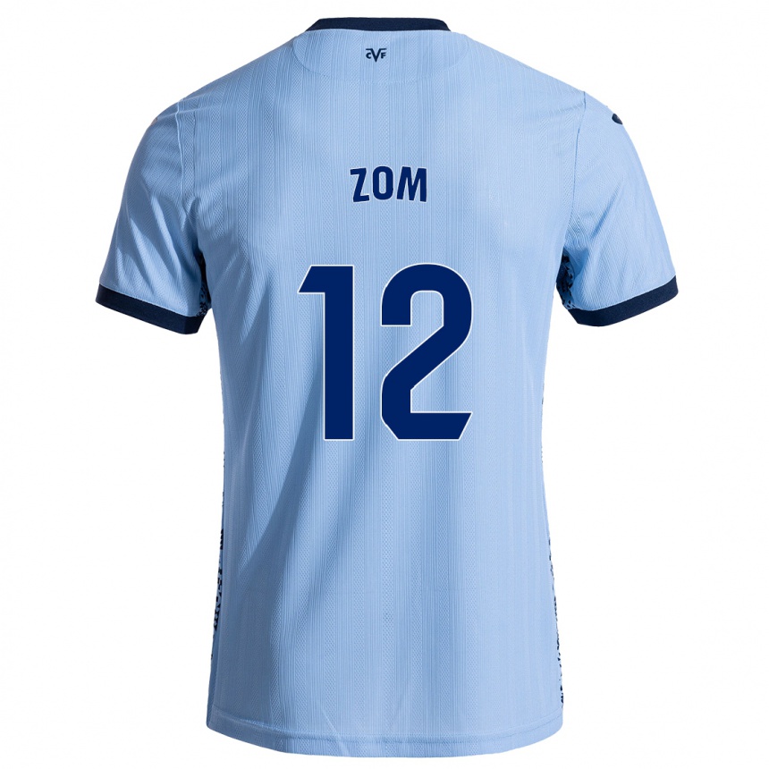 Enfant Football Maillot Ludo Zom #12 Bleu Ciel Tenues Extérieur 2024/25 Canada