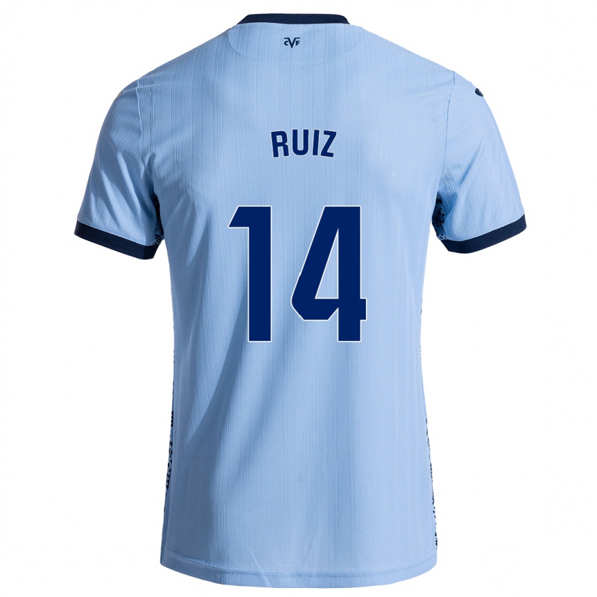 Enfant Football Maillot Adri Ruiz #14 Bleu Ciel Tenues Extérieur 2024/25 Canada