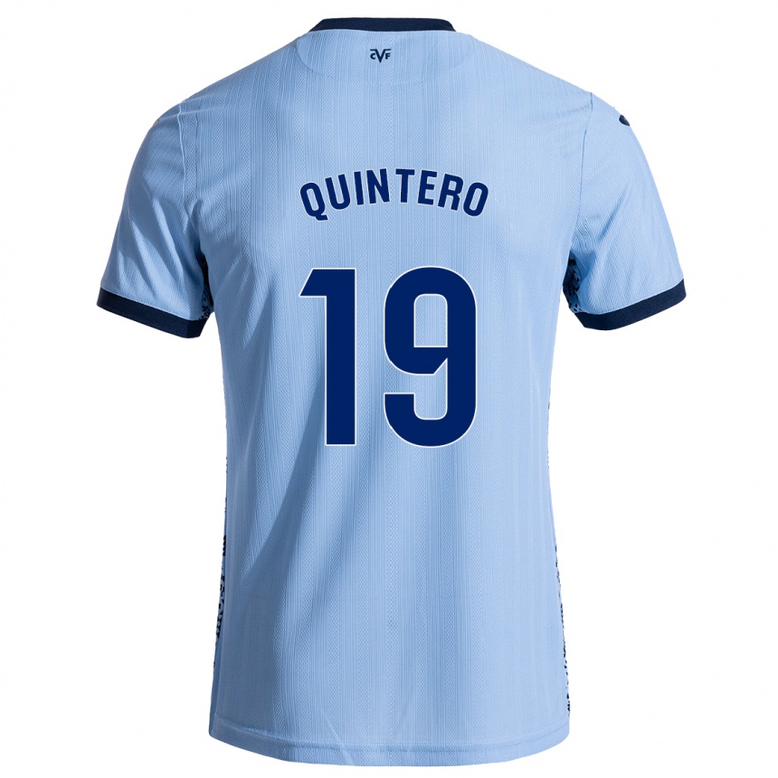 Enfant Football Maillot Luis Quintero #19 Bleu Ciel Tenues Extérieur 2024/25 Canada