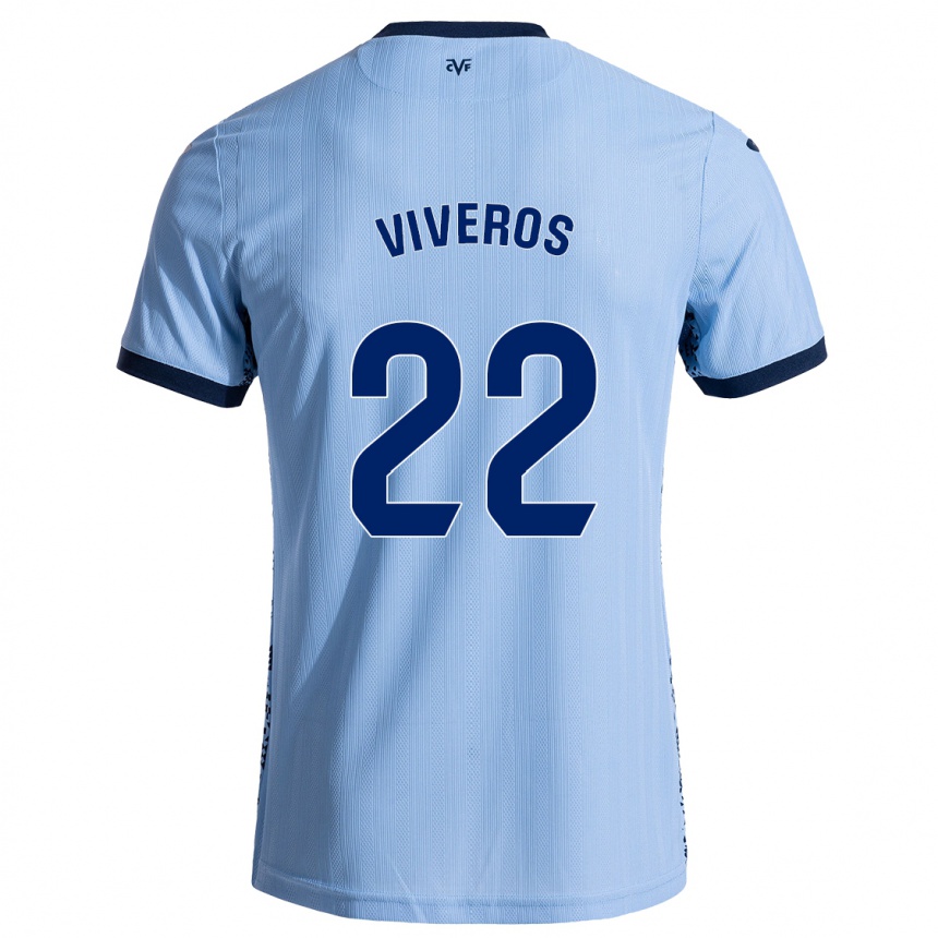 Enfant Football Maillot Facundo Viveros #22 Bleu Ciel Tenues Extérieur 2024/25 Canada