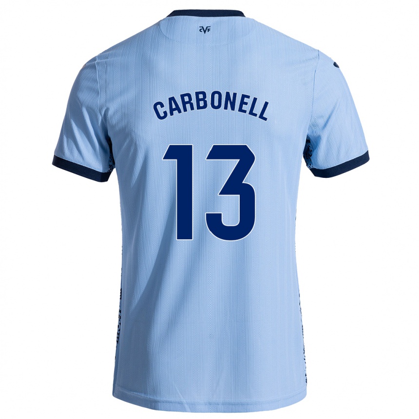 Enfant Football Maillot Carmen Carbonell #13 Bleu Ciel Tenues Extérieur 2024/25 Canada