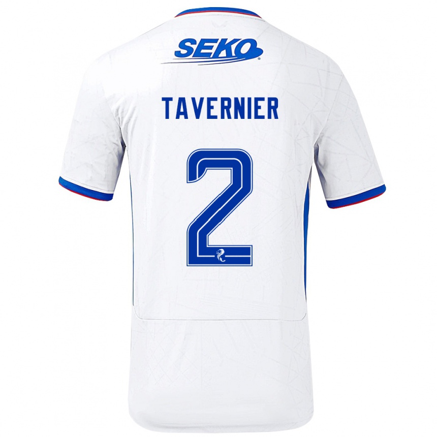 Kids Football James Tavernier #2 White Blue Away Jersey 2024/25 T-Shirt Canada